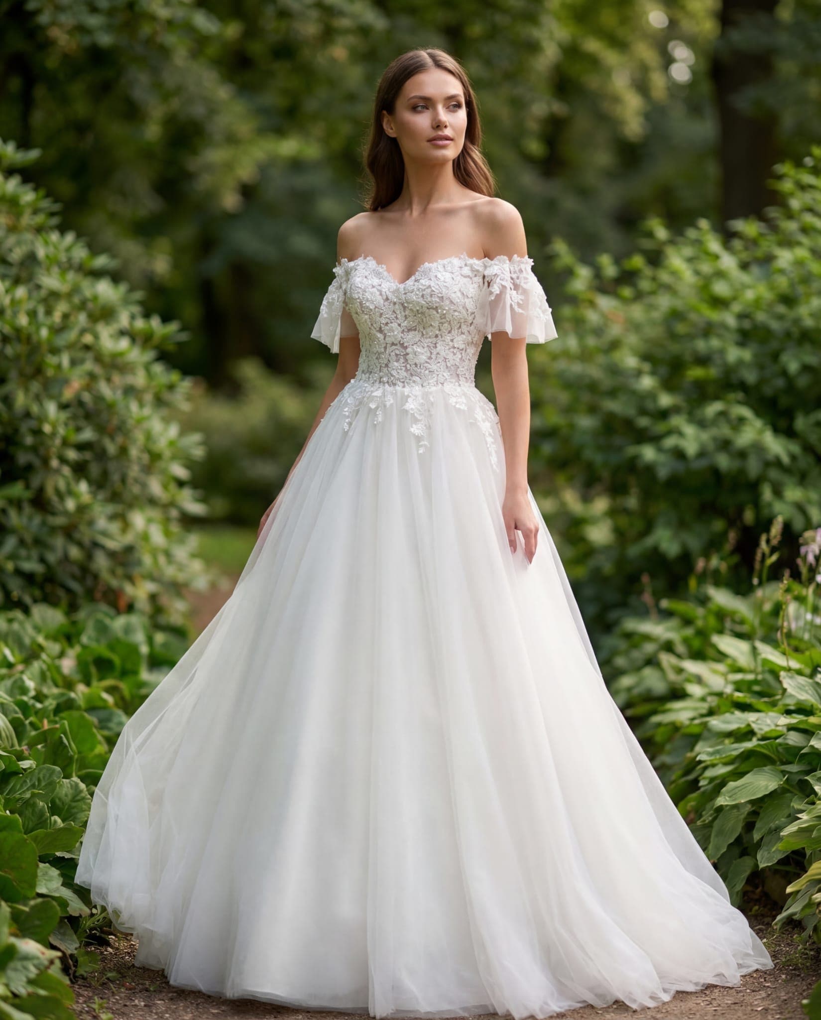 "Eden" Off-Shoulder Bridal Gown